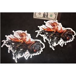 ZZ-CLEARANCE DARK FAIRY LOT OF 2 LARGE VINTAGE STICKERS