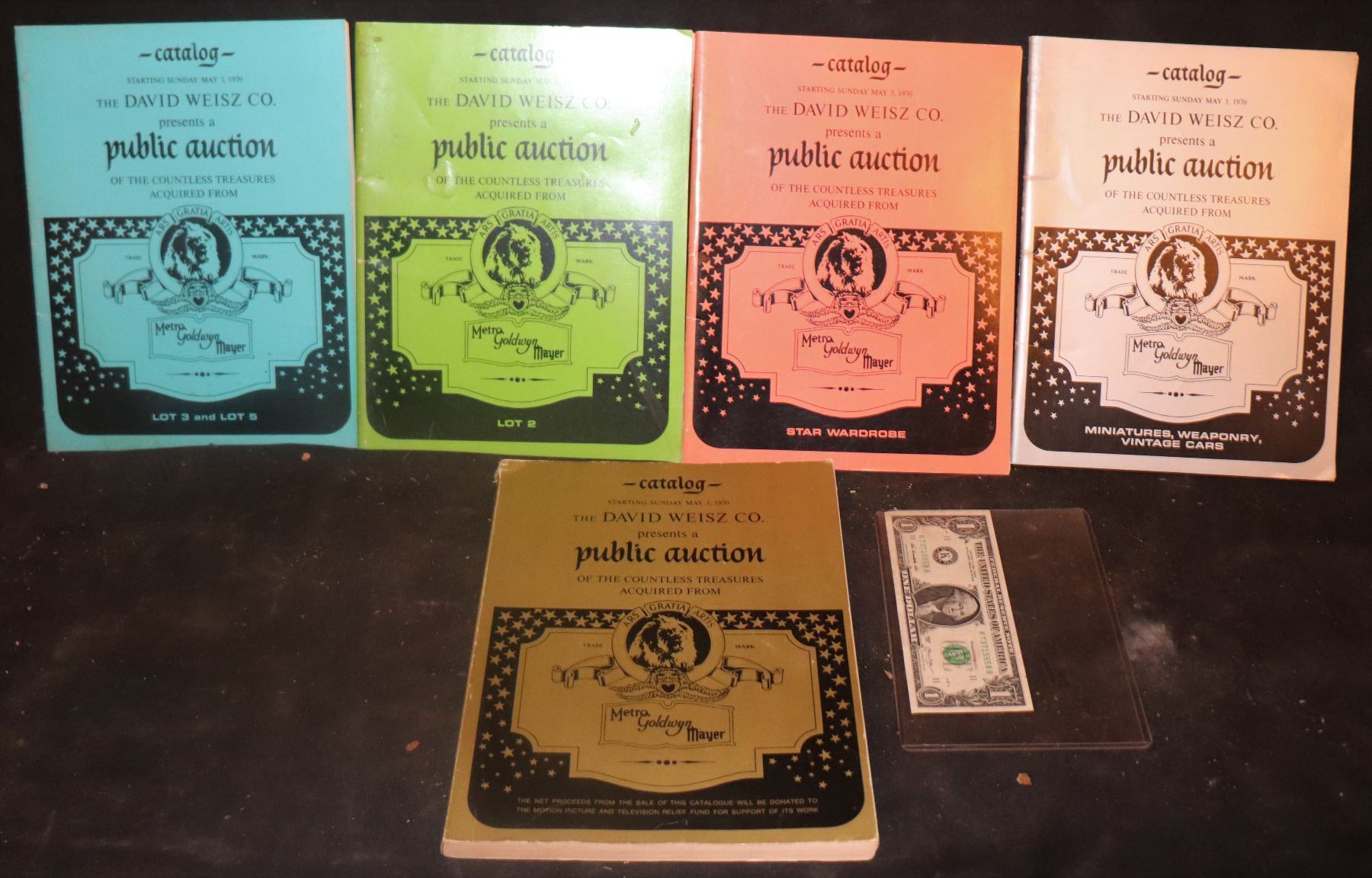1970 MGM PROP & WARDROBE AUCTION CATALOGS RARE COMPLETE SET! NICE