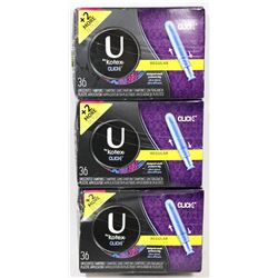 3 BOXES OF U BY KOTEX TAMPONS
