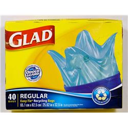 BOX OF 40 GLAD GARBAGE BAGS