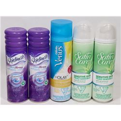BAG OF ASSORTED SHAVING GEL/CREAM