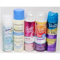 BAG OF ASSORTED SHAVING GEL/CREAM