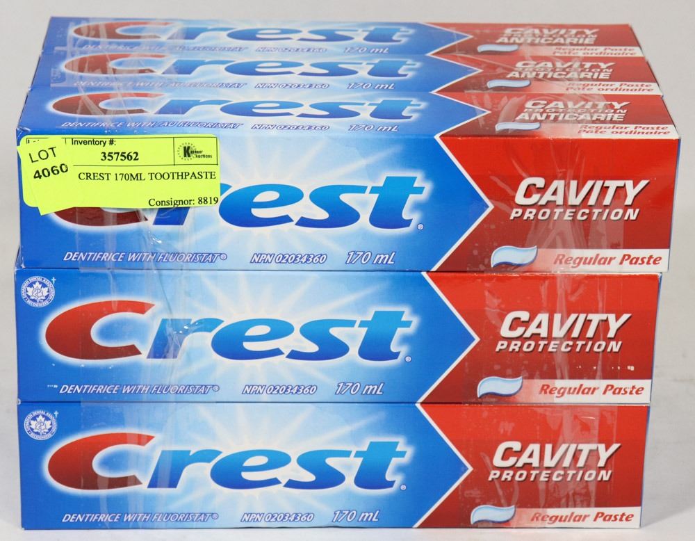 LOT OF 9 CREST 170ML TOOTHPASTE