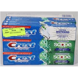 LOT OF 9 CREST TOOTHPASTE
