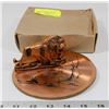 Image 1 : VINTAGE COPPER LION FIGURE