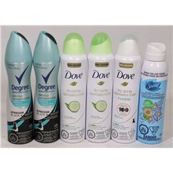 BAG OF ASSORTED ANTI-PERSPIRANT SPRAY