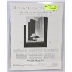 ORIGINAL 1929 ELIZABETH ARDEN  AD FRAMED