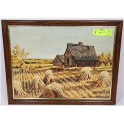 OIL PAINTING FARM SCENE 18 X 14