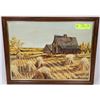 Image 1 : OIL PAINTING FARM SCENE 18 X 14