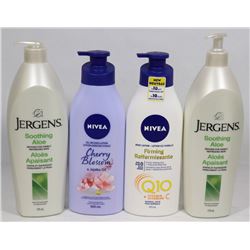 BAG OF ASSORTED BODY LOTIONS