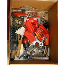 BOX WITH TOOLS INCLUDING NEW SETS OF JIG SAW