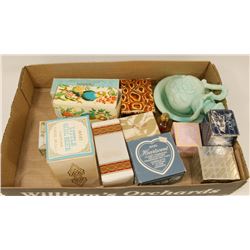 FLAT OF VINTAGE COLOGNE BOTTLES