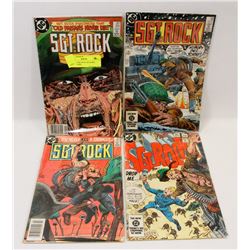 LOT OF 4 1983-84 DC SGT ROCK COMIC BOOKS
