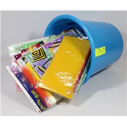 CONTAINER FILLED W/ PENCIL CASE SETS