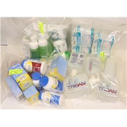 BOX OF ASSORTED DRUG STORE CLOSURE ITEMS