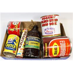 FLAT OF COLLECTOR TINS