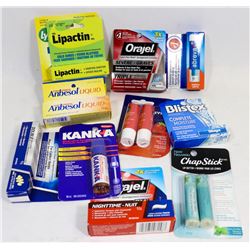 BAG FULL OF LIP BALM AND LIP TREATMENT