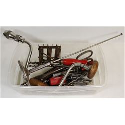 CONTAINER OF ASSORTED TOOLS