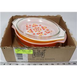 2 VINTAGE LIDDED OVAL PTREX DISHES