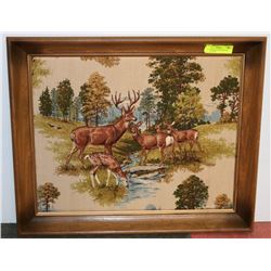 QUILTED 2D NATURE PRINT ON FABRIC 24 X 20