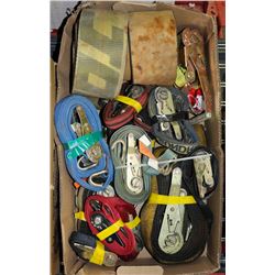 FLAT OF ASSORTED CARGO STRAPS