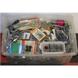 BIN OF ASSORTED HARDWARE