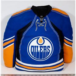 LARGE OILERS BACK PILLOW