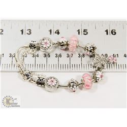 NEW! PANDORA STYLE 925 SILVER CHARM BRACELET
