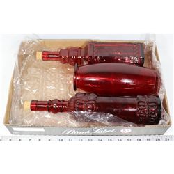 LOT OF CRANBERRY GLASS