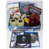 Image 1 : BOX OF HOCKEY COLLECTIBLES,  VIDEOS AND MORE