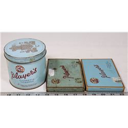 LOT OF VINTAGE PLAYERS TOBACCO TINS