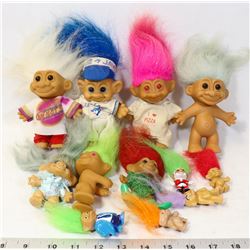 VINTAGE SET OF 12 TROLLS