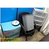 Image 1 : LOT OF 2 PLASTIC STORAGE DRAWERS, CHAIR &
