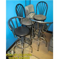LOT OF 7 ASSORTED CHAIRS & STOOLS