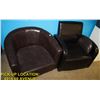 Image 1 : PAIR OF LEATHERETTE CLUB CHAIRS