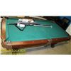 Image 1 : POOL TABLE, INCLUDES 2 CUES, GRANNY STICK, CHALK &