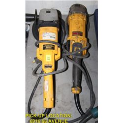 LOT OF 2 DEWALT ELECTRIC GRINDERS