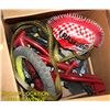 Image 1 : KIDS BIKE WITH HELMET, BIKE NEEDS ASSEMBLY