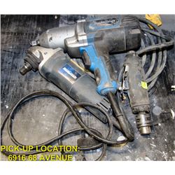 TOOL LOT: INCL. MASTERCRAFT GRINDER AND IMPACT