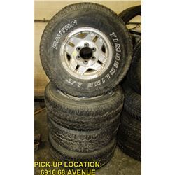 SET OF 4 TIMBERLINE L/T DAYTON TIRES AND RIMS