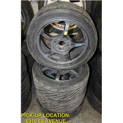 SET OF 4 YOKOHAMA TIRES AND RIMS 205/40 ZR17