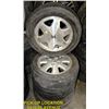 Image 1 : SET OF 4 BRIDGESTONE TIRES AND RIMS 195/60 R16