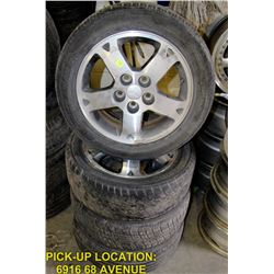 SET OF 4 MOTOMASTER TOURING AW/H TIRES AND RIMS