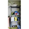 Image 1 : 2 FT X 7 FT METAL SHELF WITH CONTENTS
