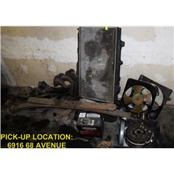 LOT OF ASSORTED CAR PARTS, BATTERY AND MORE