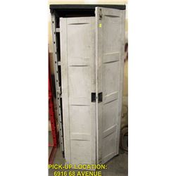 SUNCAST PLASTIC 2 DOOR STORAGE CABINET WITH
