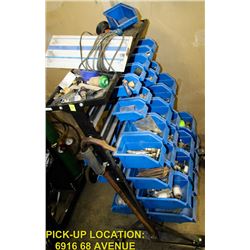 ROLLING PARTS TRAY CADDY WITH CONTENTS