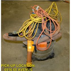 RIDGID SHOP VAC WITH 2 EXTENSION CORDS