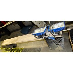 LOT OF 2 WORK LIGHTS & BENCH