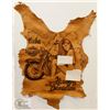 Image 1 : HANDMADE HARLEY DAVIDSON ILLUSTRATION ON LEATHER